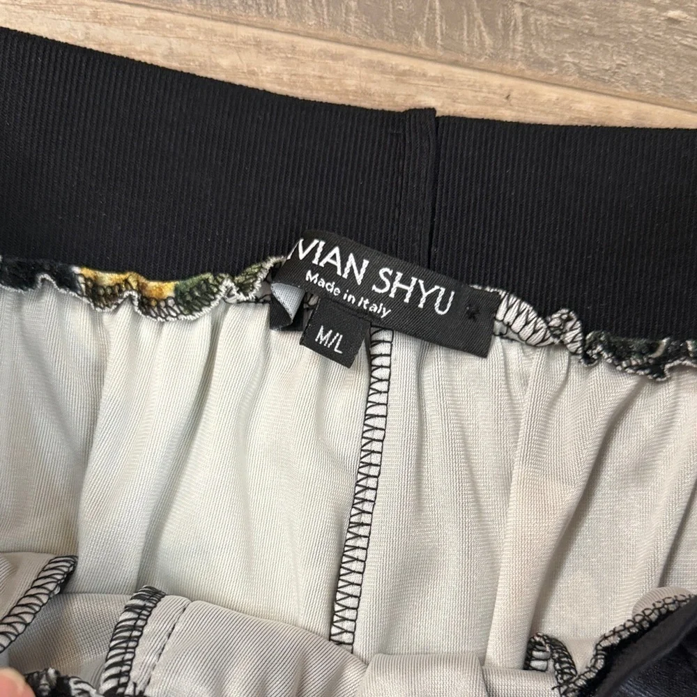 Vivian Shyu Floral Black Wide-Leg Pants size M/L - Picture 3 of 10